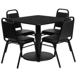 Flash Furniture RSRB10XX 36" Square Table W 4 Chairs