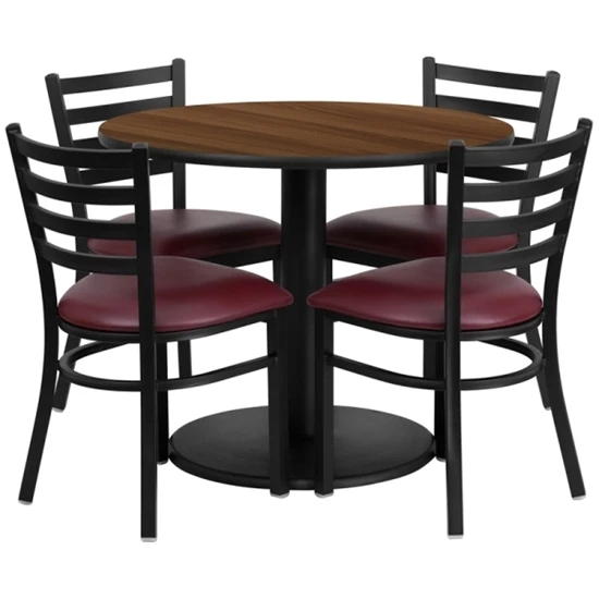 Flash Furniture RSRB100 36" Round Table W 4 Chairs - Image 3