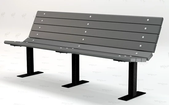 Jayhawk Plastics PB8_BFCON Contour 8' Bench - Image 2