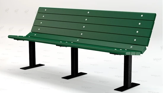 Jayhawk Plastics PB8_BFCON Contour 8' Bench - Image 3